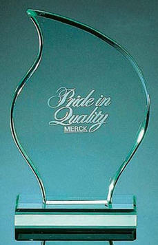 Flame Shape Award (9 1/4"x5 1/2"x2")